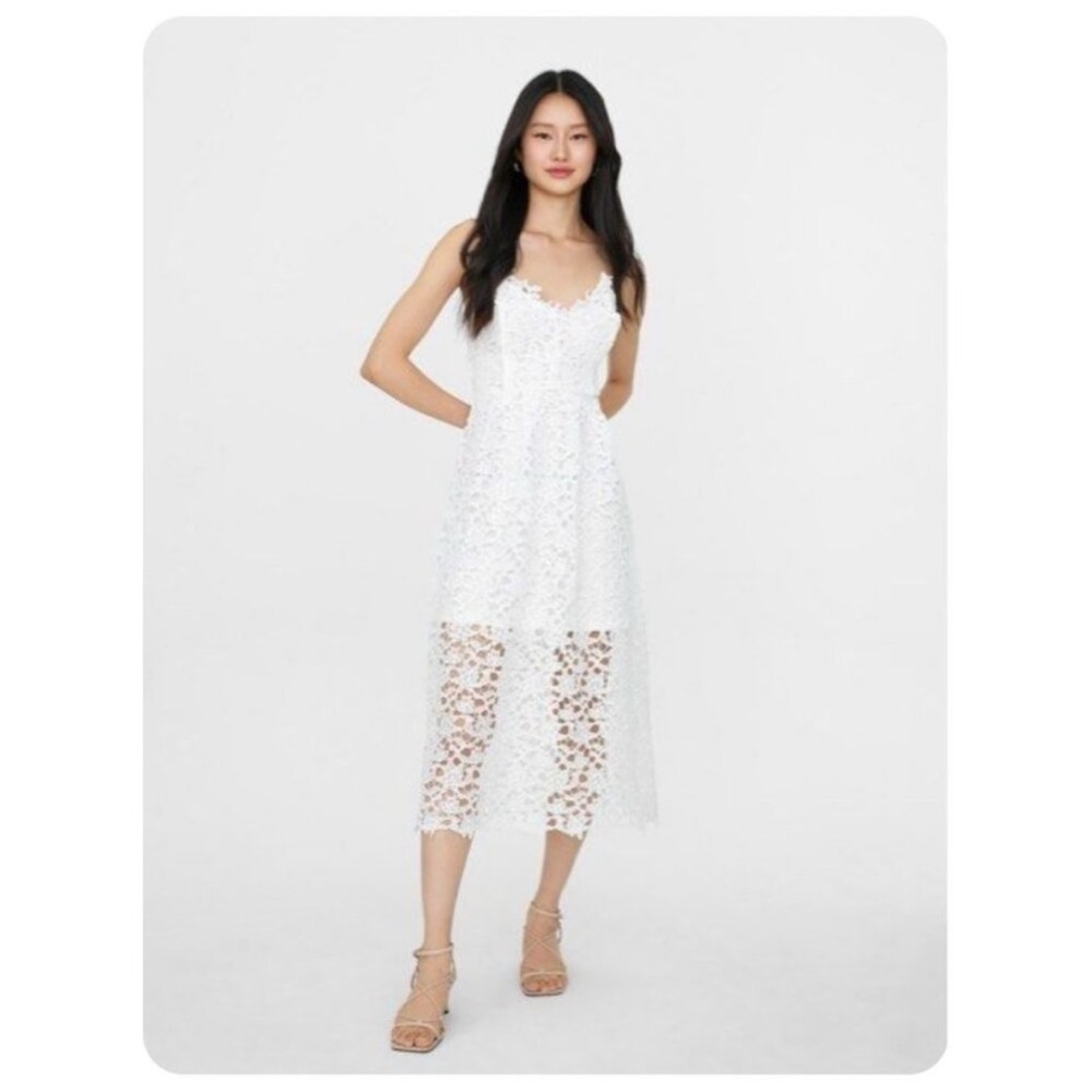 NWT ASTR The Label Anaya White Strapless Crochet Lace Dress